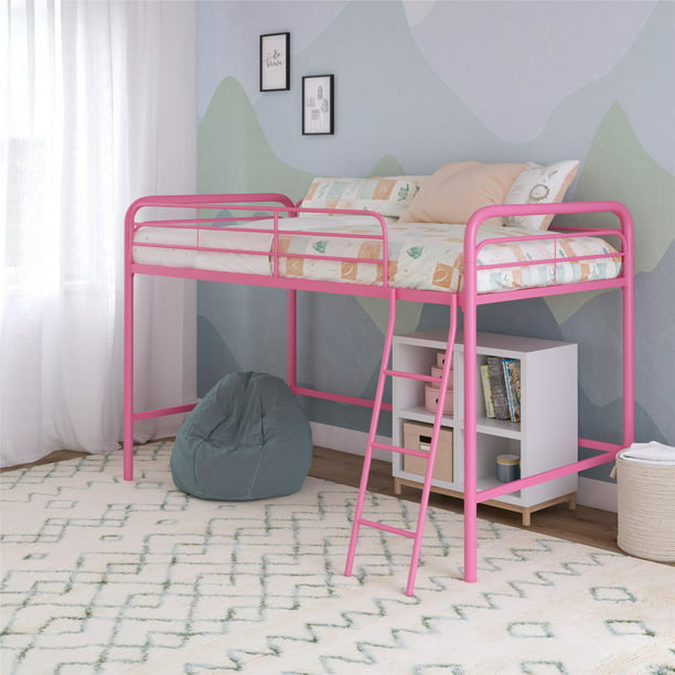 Dhp Jett Junior Twin Metal Loft Bed, Bunk Bed With Space Under