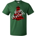 thumbnail image 3 of Inktastic Red Buffalo Plaid Christmas Tree T-Shirt, 3 of 5