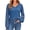 H Dark Blue, variant on UVN Blouses for Women Dressy Lace Long Sleeve Shirts Fall Casual V Neck Tunic Tops