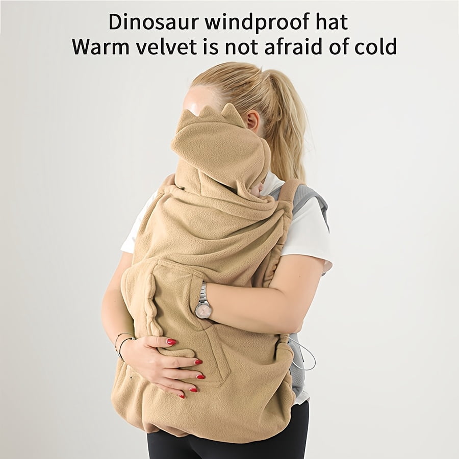 Baby Carrier Cover Stroller Accessory Blocks Strong Wind Sunlight Soft Dinosaur Design Perfect for Travel All Season Use 100 Polyester