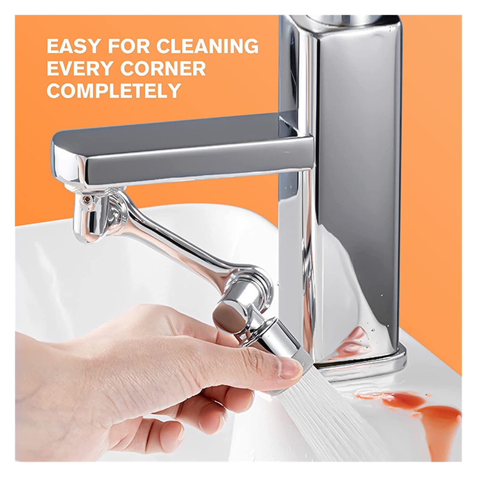 Universal 1080° Rotation Extender Faucet Aerator Plastic Splash Filter Kitchen Washbasin Faucets Bubbler Nozzle Robotic Arm ,Water Saving