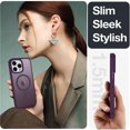 thumbnail image 2 of for iPhone 14 Pro Max Case Super Magnetic [Compatible with MagSafe] TPU Protective Translucent Matte Smooth, phone case for iPhone 14 Pro Max,Dark Purple, 2 of 5