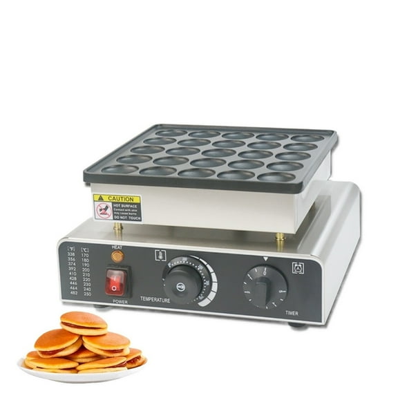 Pancake Machine 25 Holes Dutch Poffertjes Grill Mini Pancake Maker Non-stick 900W Dorayaki Griller ,Security