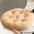 thumbnail image 4 of Thick meditation mat yoga living room balcony office, soft grab velvet cushionKhaki white double (round)50*50, 4 of 5