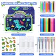 thumbnail image 2 of Juego de rotuladores Purtarly Dinosaur con estuche para lápices, 48 unidades, para niños de 4 a 8 años, 2 of 7