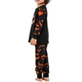 thumbnail image 3 of Fiomva Halloween Family Matching Pajamas Pumpkin Skeleton Print Long SleeveTops and Pants Sleepwear Loungewear, 3 of 10