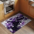 thumbnail image 3 of Purple Black Geometric Bathroom Rug Washable 2x3 Entryway Rug Non Slip Modern Abstract Crystals Artwork Front Door Mat Low Pile Indoor Doormat Throw Floor Carpet for Kitchen Bedroom Entrance, 3 of 7