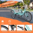 thumbnail image 5 of Lilypelle Adult Tricycles 7 Speed 20/24/26 Inch Three Wheel Bike Cruiser Trike with Low-Step Through Frame/Large Basket for Men, Women, Seniors, 5 of 10