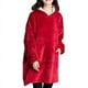 thumbnail image 1 of Sudadera con capucha para hombre y mujer, jersey holgado de franela para el hogar, camisón cálido de polar, manta para TV, 1 of 5