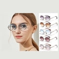 thumbnail image 2 of Retro Rimless Oval Sunglasses Women Crystal Texture Glasses Frameless Sunglasses, 2 of 4