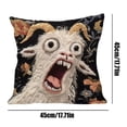 thumbnail image 3 of Pillow Covers - Screaming Goat Soft Protector, 17.7x17.7 Inches Square, Hilarious Animal Graphic, Couch Decoration, Living Room Sofa Cushion Covers, Home Dorm Accessory(C), 3 of 5