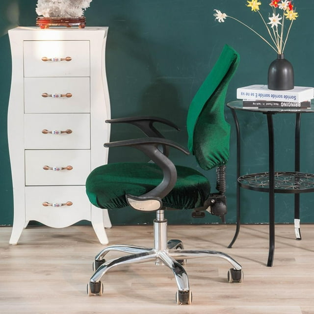 Juego de 2 Piezas de Cubierta Giratoria Dividida Soledad Funda para silla de ordenador de oficina