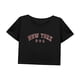 thumbnail image 3 of Camiseta corta holgada para mujer, camiseta recortada de entrenamiento de verano para vacaciones, senderismo, mujer XL, 3 of 7