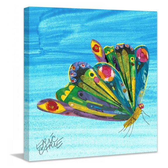 Eric Carle Rainbow Butterfly Art Print on Premium Canvas