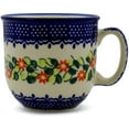 thumbnail image 3 of Polish Pottery 9 oz Mug (Elegant Garland Theme) Hand Painted in Boleslawiec, Poland + Certificate of Authenticity, 3 of 6