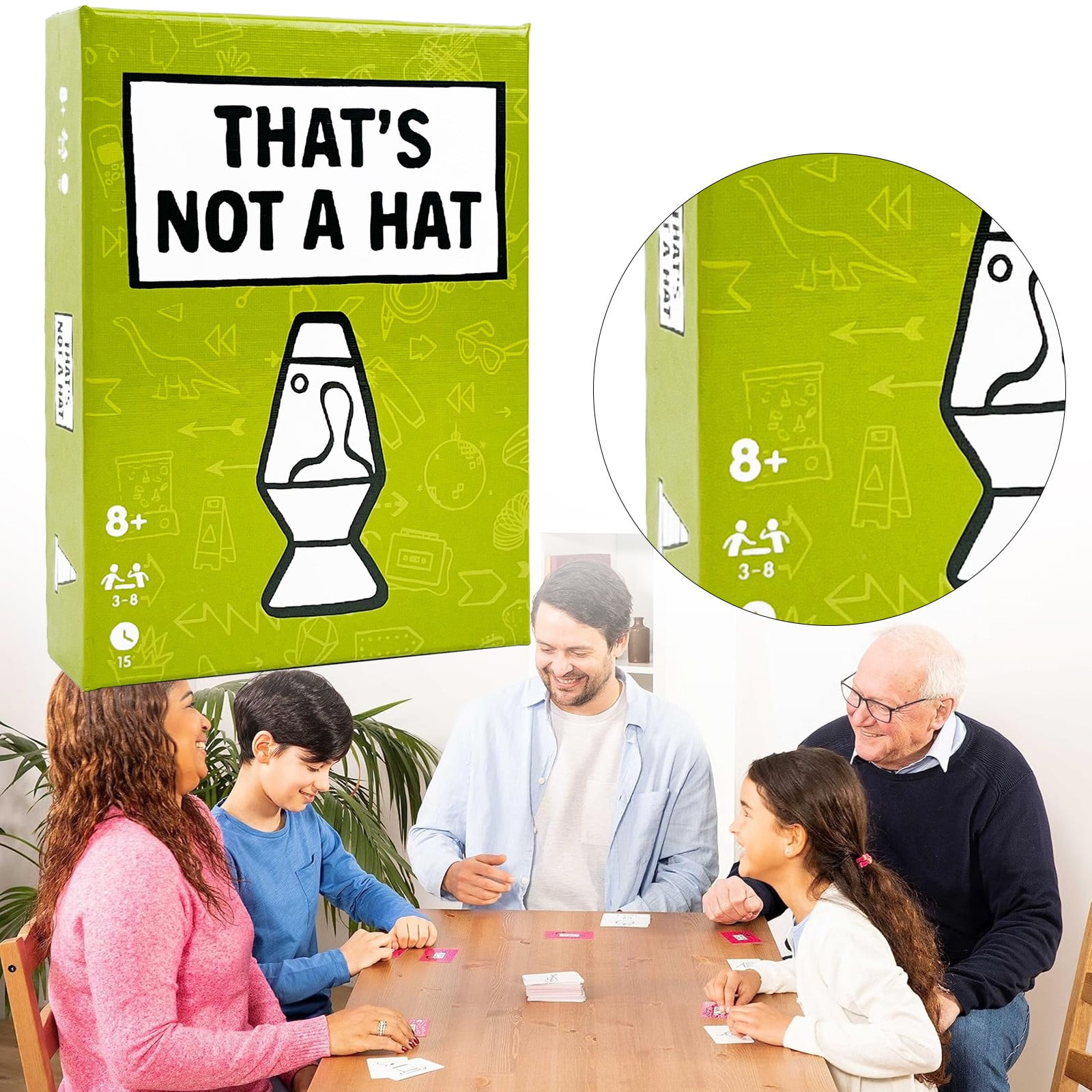 That's Not a Hat - Partyspiel, Card Game for 3-8 Persons, Fun