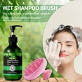 thumbnail image 2 of Aliver Black Castor Shampoo & Silicone Massage Comb Kit, Moisturize & Massage Scalp, Save Shampoo Protecting Nail Art (Pink), 2 of 9