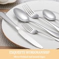 thumbnail image 5 of 30 Piece Silverware Set Service for 6,Premium Stainless Steel Flatware Set,Mirror Polished Cutlery Utensil Set,Durable Home Kitchen Eating Tableware Set,Include Fork Knife Spoon Set,Dishwasher Safe, 5 of 8