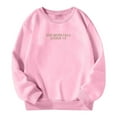 thumbnail image 6 of SGMVNU Girls Casual Long Sleeve Sweatshirt 3-4 Years Fashion Oversized Sweatshirt Letter Graphic Kids Crew Neck Cute Pullover Relaxed Fit Tops Pink, 6 of 7