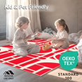 thumbnail image 4 of ODIKA 6'x9' Machine Washable Non-Slip Area Rug, Modern with Concentric Circle Design High Traffic Rug, Red, 86678, 4 of 7