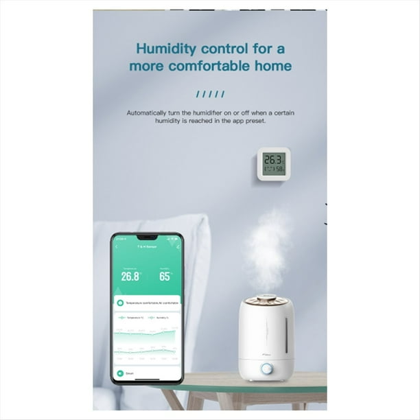 Tuya Zigbee Sensor de Temperatura y Humedad Mini Pantalla LCD Digital Aplicación Control Remoto Termómetro Higrómetro