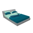 thumbnail image 2 of Ambesonne Ocean Fitted Sheet & Pillow Sham Set, Blue Whale in the Sea, Queen, Pale Blue and Dark Blue, 2 of 2