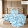 thumbnail image 3 of Lux Decor Twin XL Bed Sheets Set 3 Piece - Quatrefoil Pattern, Ultra Soft Polyester Sheet Deep Pocket Fit, Wrinkle Free, Breathable & Fade Resistant OEKO-TEX Certified, Blue, 3 of 11