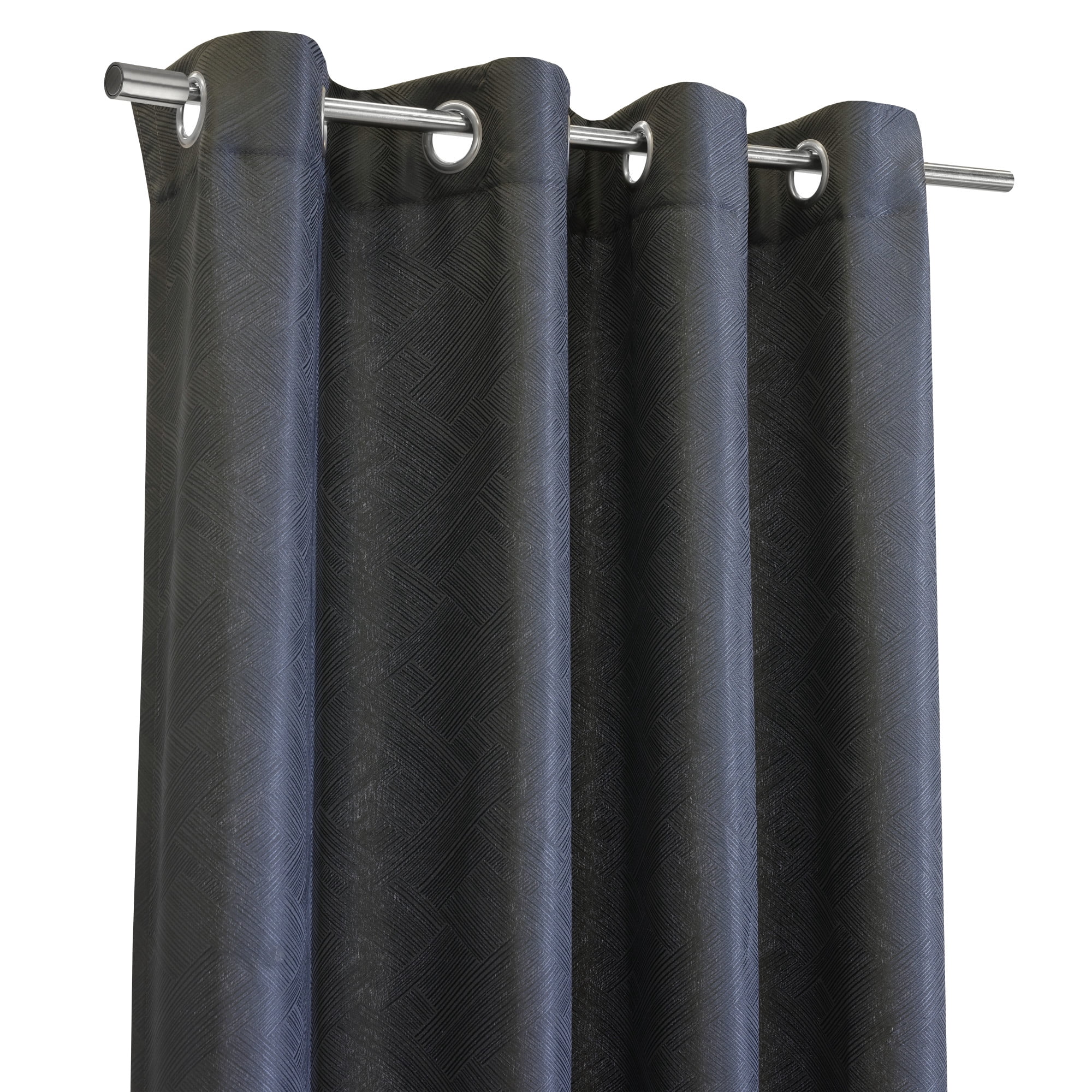 Loft Living Amora Light Filtering Grommet Indoor Curtain 52 x 108 in Charcoal