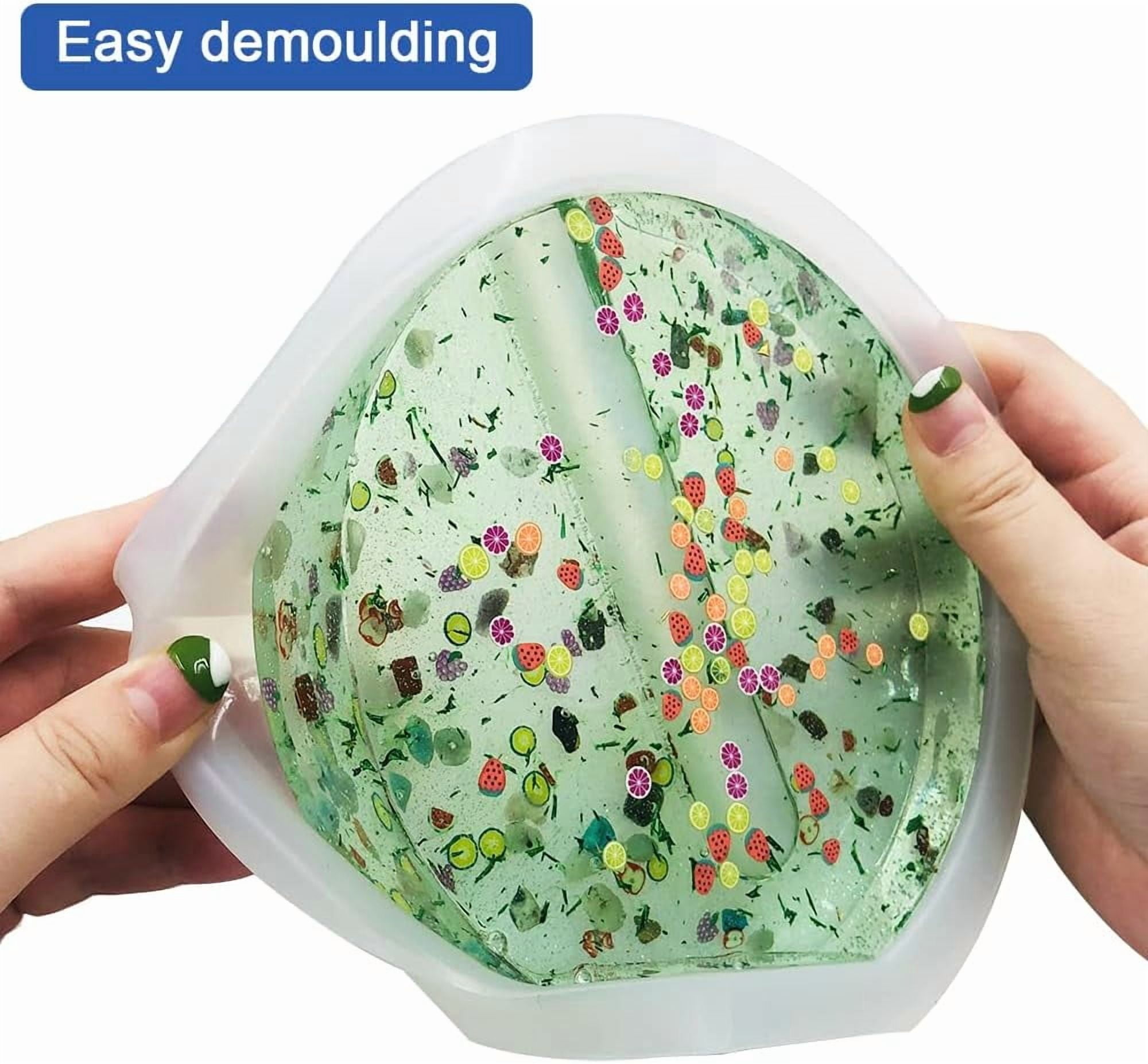 Large Resin Silicone Molds, lyfLux 2 pcs Silicone Vase Molds for Epoxy Resin, Hexagonal and Semicircular Planters with 8 Tubes, for Flower Preservation, Hydroponics, Wedding, Valentine's Day