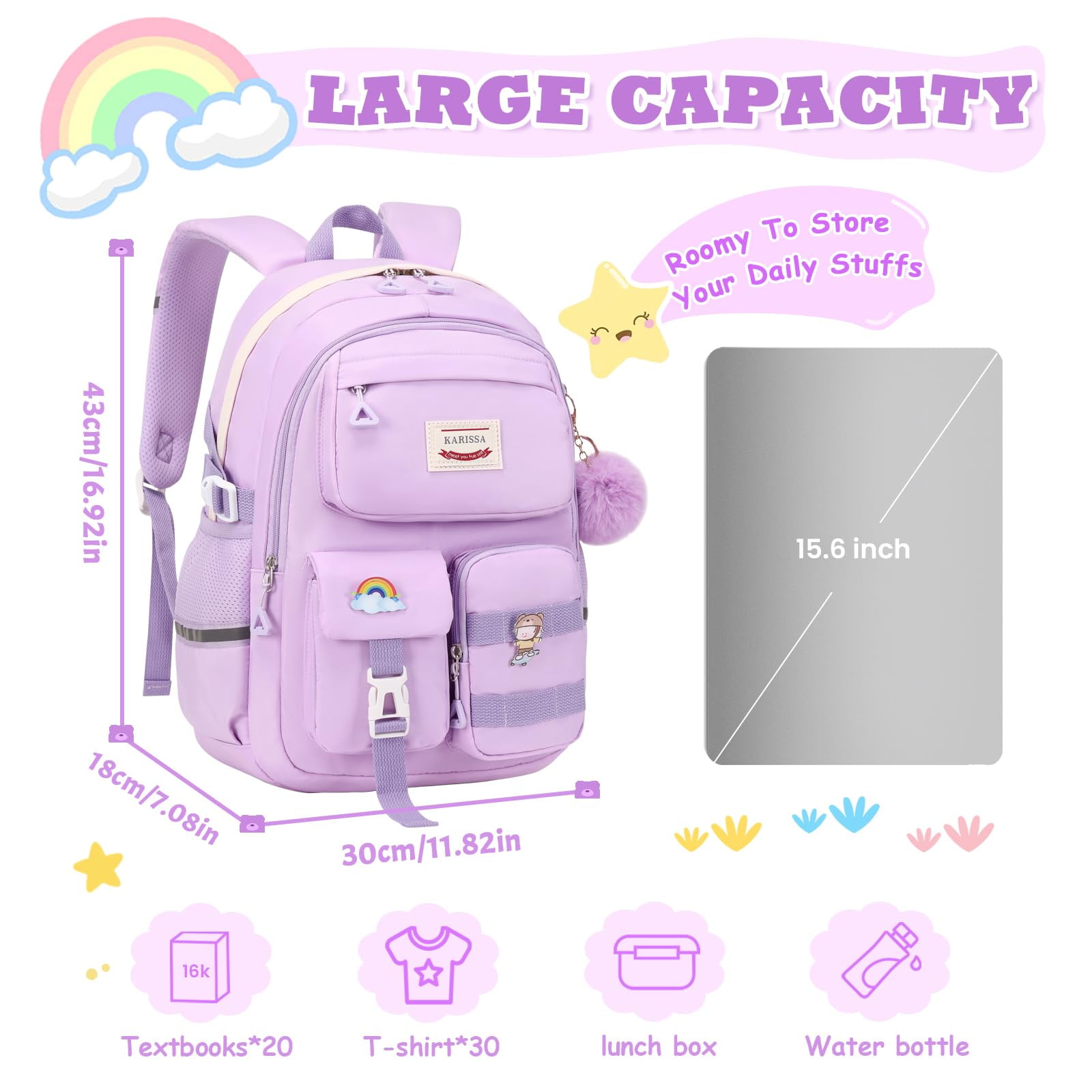 Soda Candy Backpack School Bookbags for Middle School Students Book Bag School Kawaii Ita Backpacks
