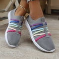 thumbnail image 3 of SCHUHLAND Women's Colorful Strap Breathable Mesh Flats - Slip-On Casual Shoes, Soft Bottom, Plus Size 43, Low Heel Summer Sneaker, 3 of 16