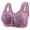 02#Purple, variant on Women’s Wirefree Vest Bra Featuring Front Snap Closure For Women, Leopard Print Comfort Bra For Everyday Wear