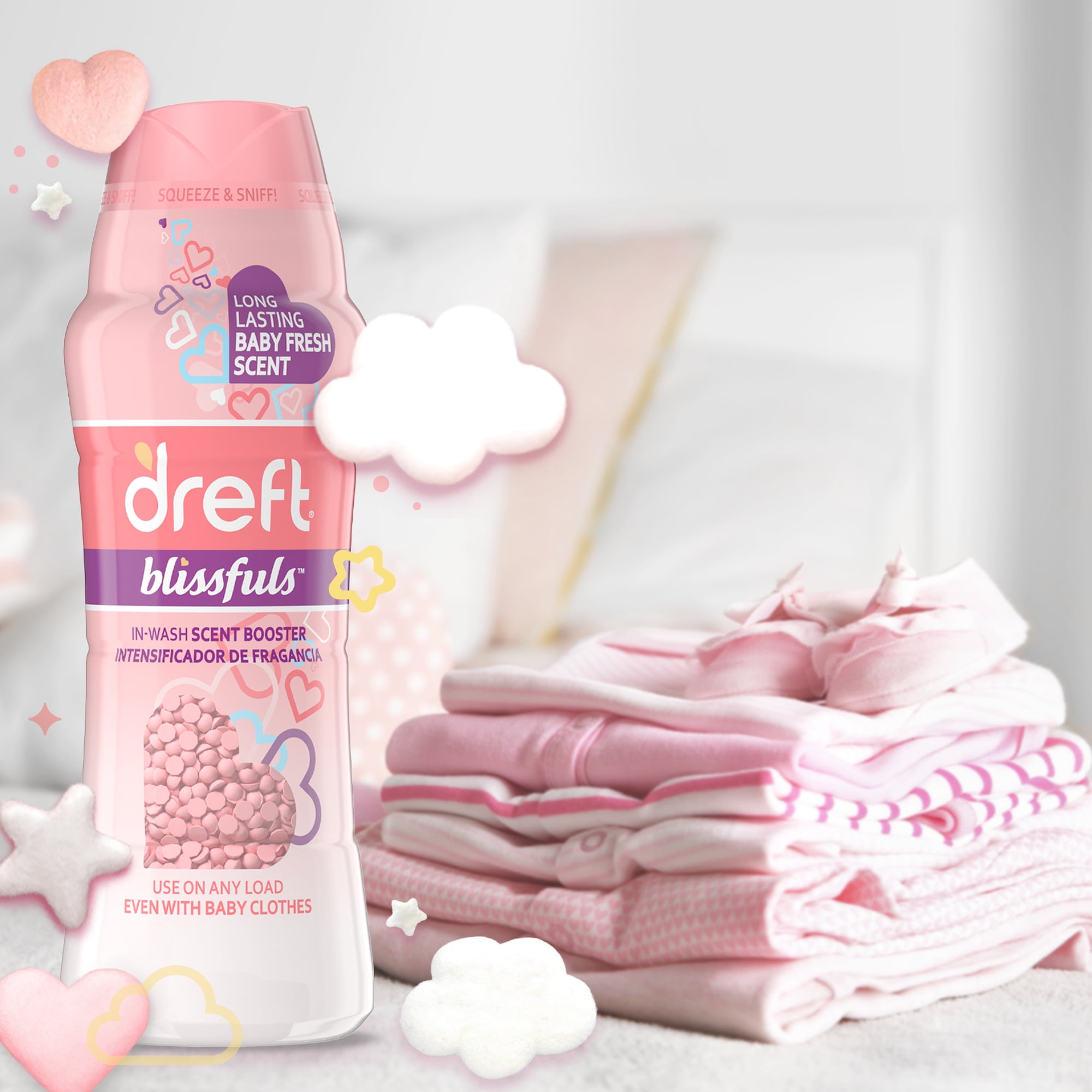 Dreft Baby Blissfuls Laundry Scent Booster Beads, Baby Fresh Scent, 5 oz