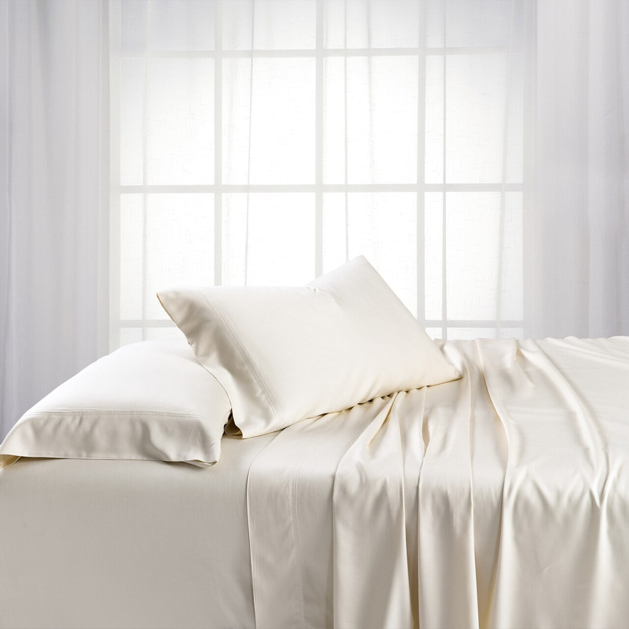 Luxury Bedding Set All Size Ivory Solid 600 Thread Count Pure Cotton 15" Deep 
