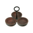 thumbnail image 2 of IH Casa Decor Gray Acacia Wood With Riveted Gunmetal 3 Section Server, 2 of 5