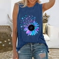 thumbnail image 1 of DPTALR Women Letters Printing Sleeveless O-Neck Vest Tank Shirt Tunic Blouse Tops, 1 of 4
