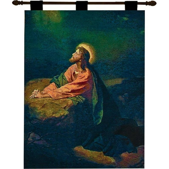 Manual Inspirational Collection 26 X 36-Inch Wall Hanging and Finial Rod, Garden of Gethsemane