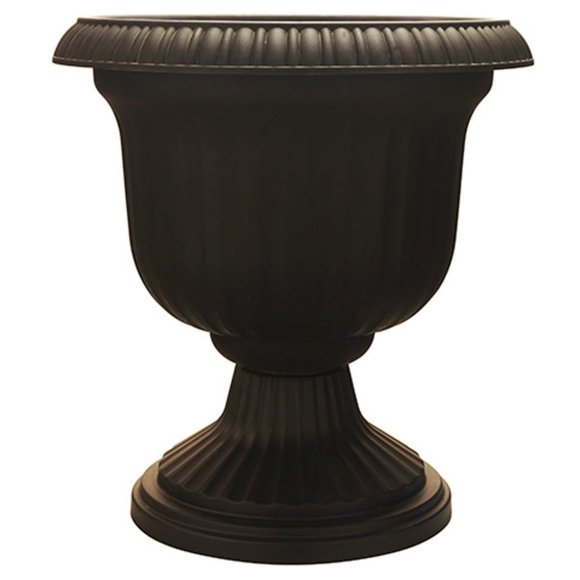 Southern Patio Urne Ronde d'Extérieur Utopian de 19 Pouces pour Plantes de Grande Taille, Noire