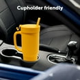 thumbnail image 3 of Silipint 32oz Silicone Tumbler with Handle, Flip Lid and Straw – BPA-Free, Non-Toxic, Unbreakable, Freezer, Microwave, Dishwasher Safe Tumbler Perfect for Tea, Cold Water, Smoothies (Classic Yellow), 3 of 7
