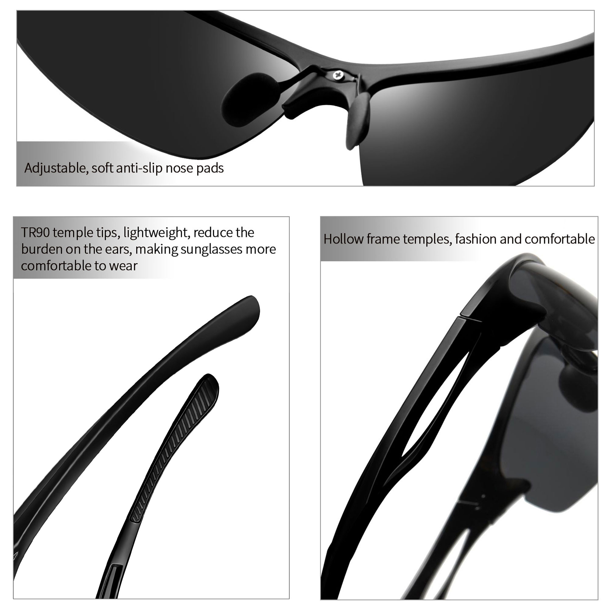 Joopin Sport Sunglasses UV400 Polarized Wrap photo 7