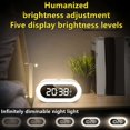 thumbnail image 2 of Digital alarm clock with night light, alarm clock for bedroom, snooze function, smart alarm clocks for heavy sleepers (white) White, 2 of 5