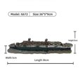 thumbnail image 3 of Aquarium Shipwreck Fish Tank Landscaping Resin Crafts Broken Ship Ornaments,B, 3 of 5