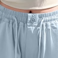 thumbnail image 5 of Loopsun Kids Girls Pants 5 to 16 Years Solid Drawstring Wide Leg Cargo Trousers, 5 of 5
