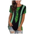 thumbnail image 1 of Camiseta de manga corta con estampado de día de San Patricio para mujer Fridja bn1157, 1 of 4
