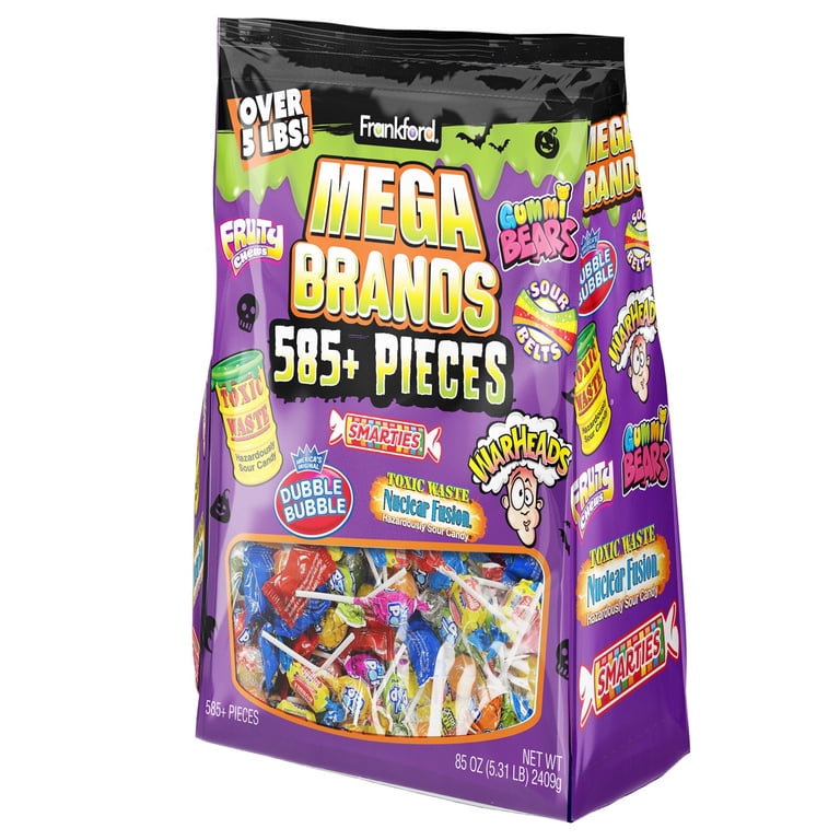 Frankford Mega Brands Assorted Halloween Bulk Candy Bag, 585+