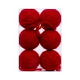 thumbnail image 2 of Christmas Ornaments, 6pcs Red Wool Yarn Foam Ball Ornaments Set Christmas Tree Decorations Handmade Style Hanging Baubles for Holiday Home Party Decor 2025 Trend Collection, 2 of 6