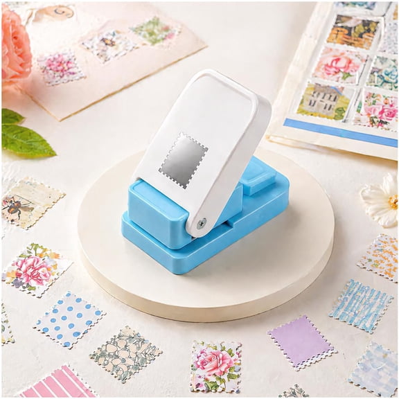 Stamp Punch, Stamp Puncher, 1X0.8inch Rectangular Postage Stamps Punches, Lever Paper Punches for Crafting,Craft Cutter Hole Puncher for Scrapbooking Journaling Card Making