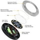thumbnail image 5 of Solar Bodenleuchte Solarleuchte für Garten 8 LEDs Solar Außenleuchte Wasserdicht Solar Gartenleuchte Edelstahl Kunststoff Solarlampe für aussen Warmweiß 8 Stk, 5 of 8