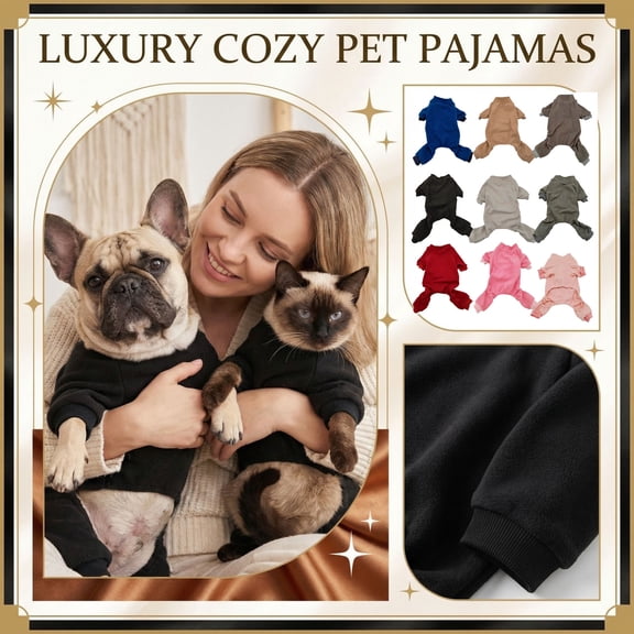 Dog and Cats Universal Fashionable Pajamas Cozy Pet Clothing Soft Apparel for Sleep Play, Red S