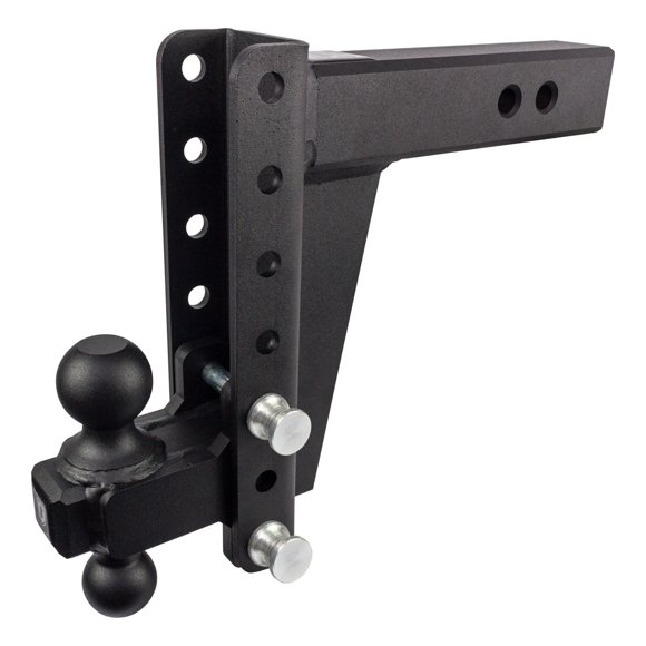 Bulletproof Hitches Trailer Hitch Ball Mount HD258 For 2-1/2 Inch Receiver; Lockable Lock Sold Separate; 22 000 Pound Gross Trailer Weight; Adjustable 8 Inch Drop/8 Inch Rise; Non Swivel